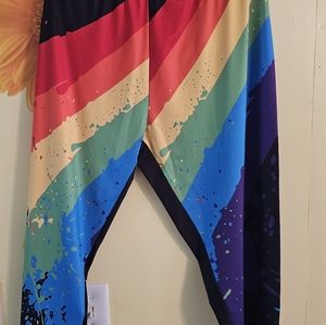 Rainbow print Capris